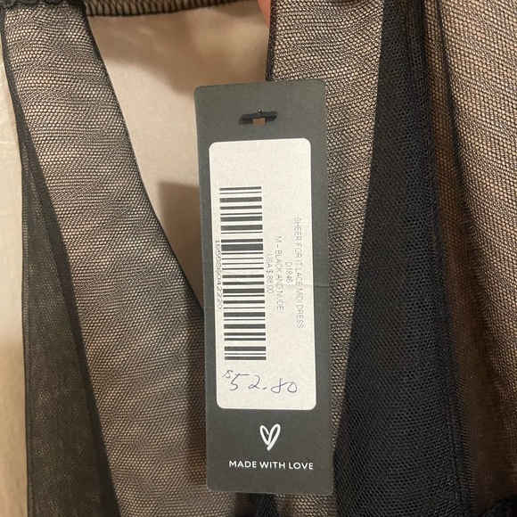 Lulus - Sheer For It Black and Nude Lace Midi Dress - Picture 8 of 9